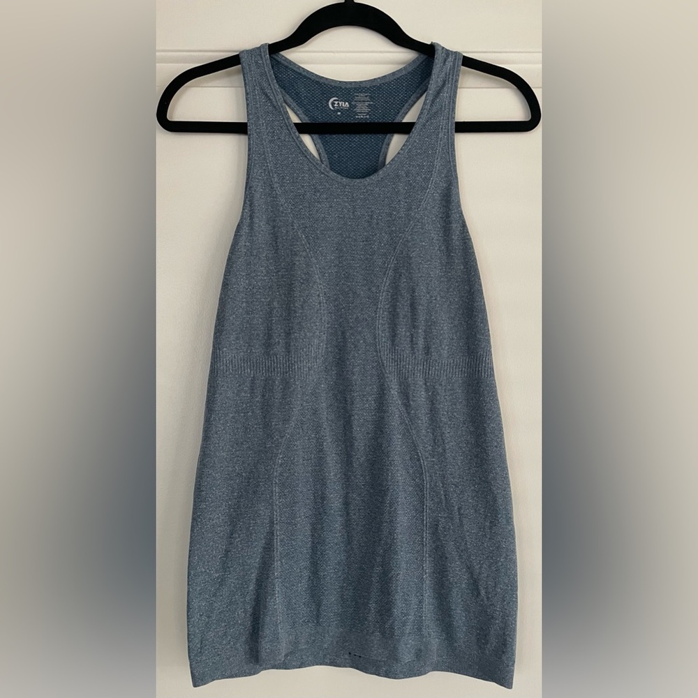 ZYIA Blue Textured Women’s Active Tank